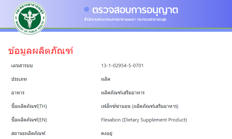 Flexabon FDA